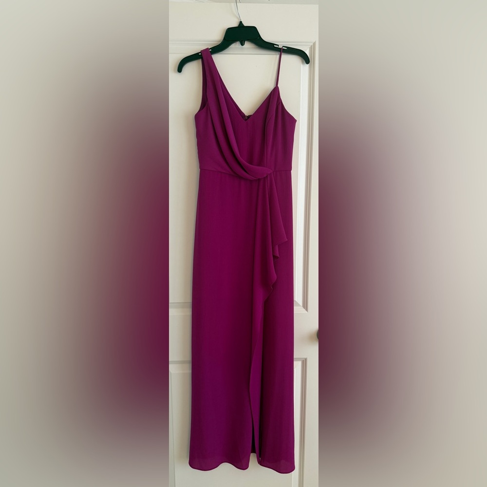 Aqua Magenta Draped Maxi Skirt